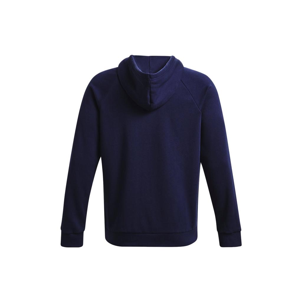 Under Armour Rival Fleece Sweatshirts Men's Navy Blue Hooded Moderate Regular Unisex 1379758-410