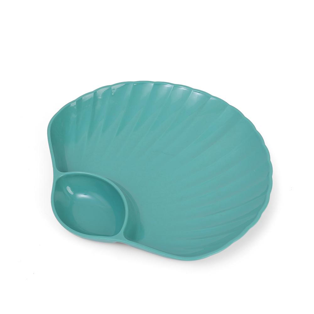 Muschelschale, Plastik-Teigtaschenteller mit Essigscheiben, Essigschalen, Sushi, Frühstück, Trockenfrüchte, Snacks, Muschelknochen-Spuckschale