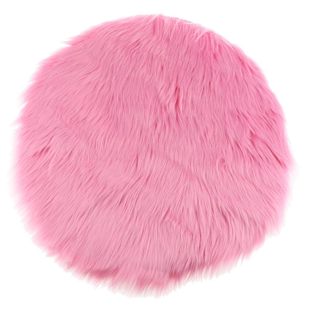 Luxurious Faux Fur Seat Cushion Pad Plush Artificial Sheepskin Mat