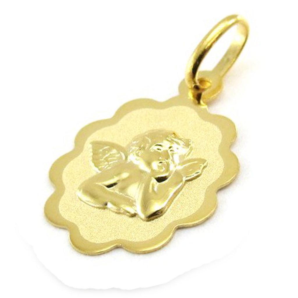 Les Trésors De Lily [J0410] - 'Little Angel' Pendant (Gold - 9 Carats) - 22X13 MM