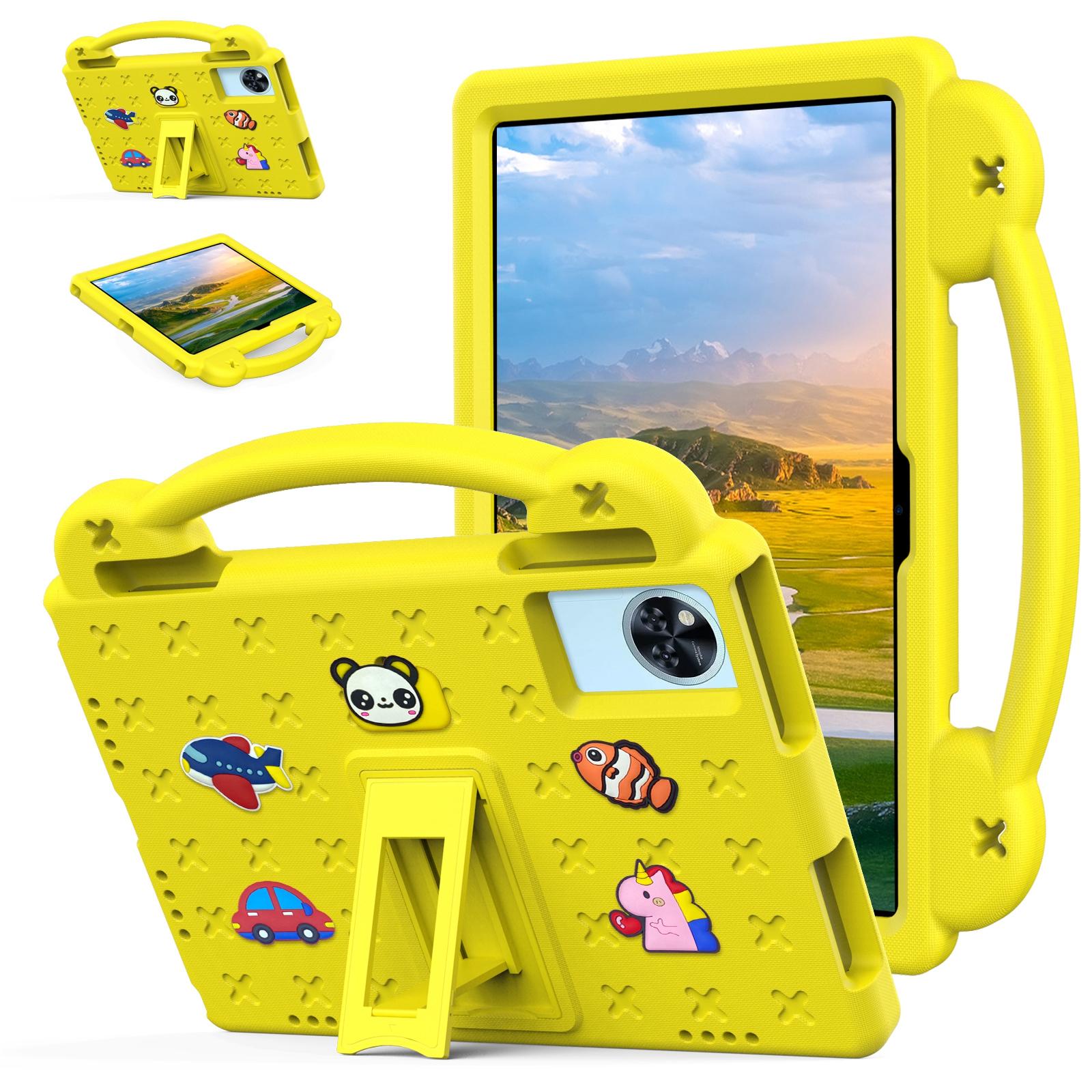 Детский EVA чехол для планшета Lenovo Xiaoxin Pad 2025/Tab M11/Doogee U11/U11 Pro/Tab G6/G6+/Infinix Xpad 20/Blackview Tab 9 WiFi Yellow
