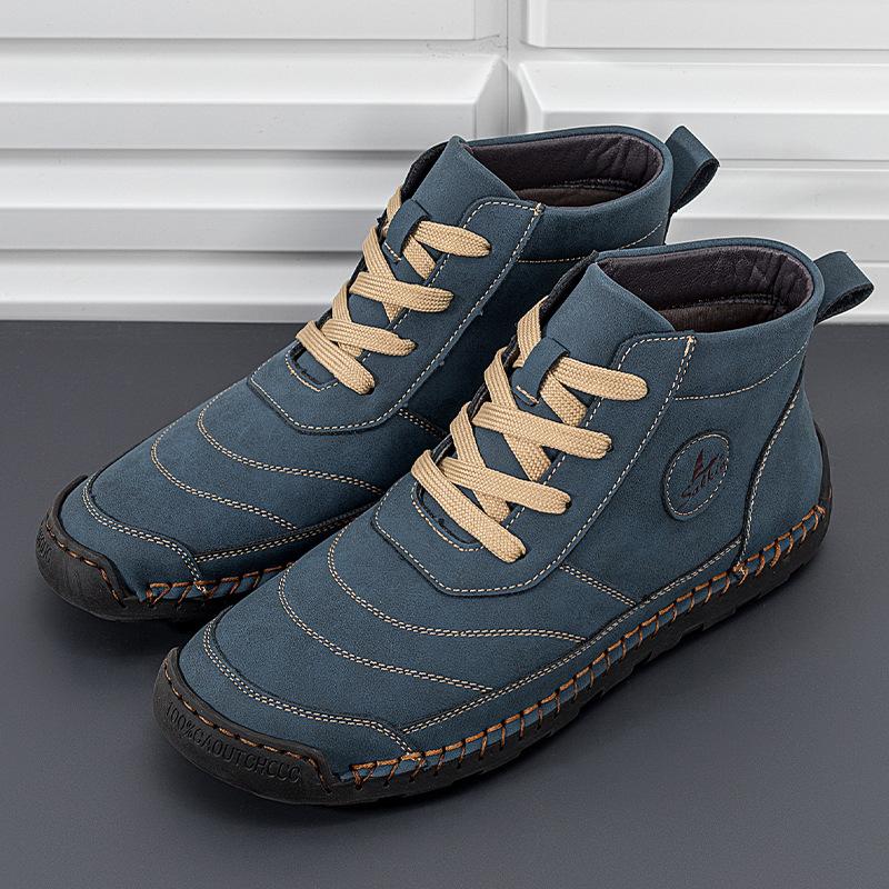 2025 large size men's popular Martin boots lace-up men's boots outdoor short boots casual tooling boots cotton shoes