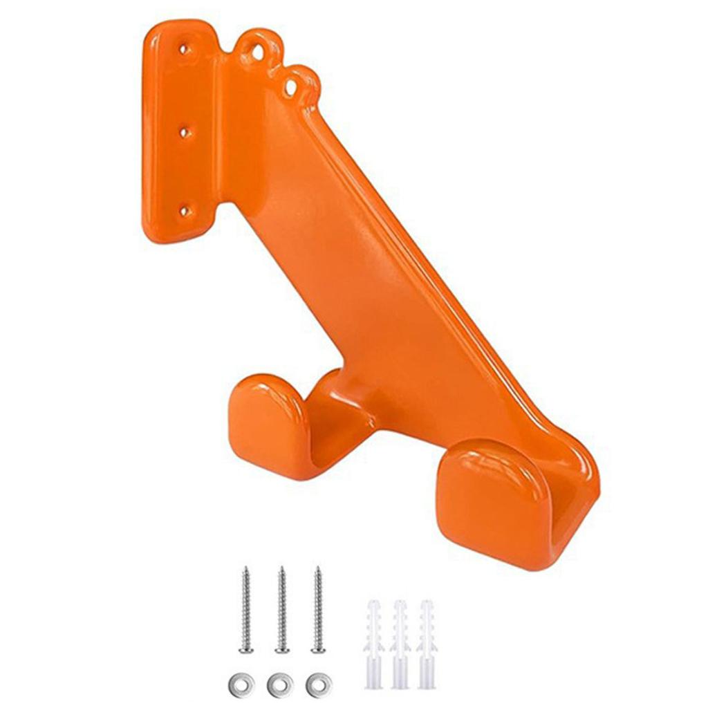 2 Sets Chainsaw Hanger Orange Color Thickened Rubber Coating Heavy Duty Chainsaw Wall Mount Organizer for Garage