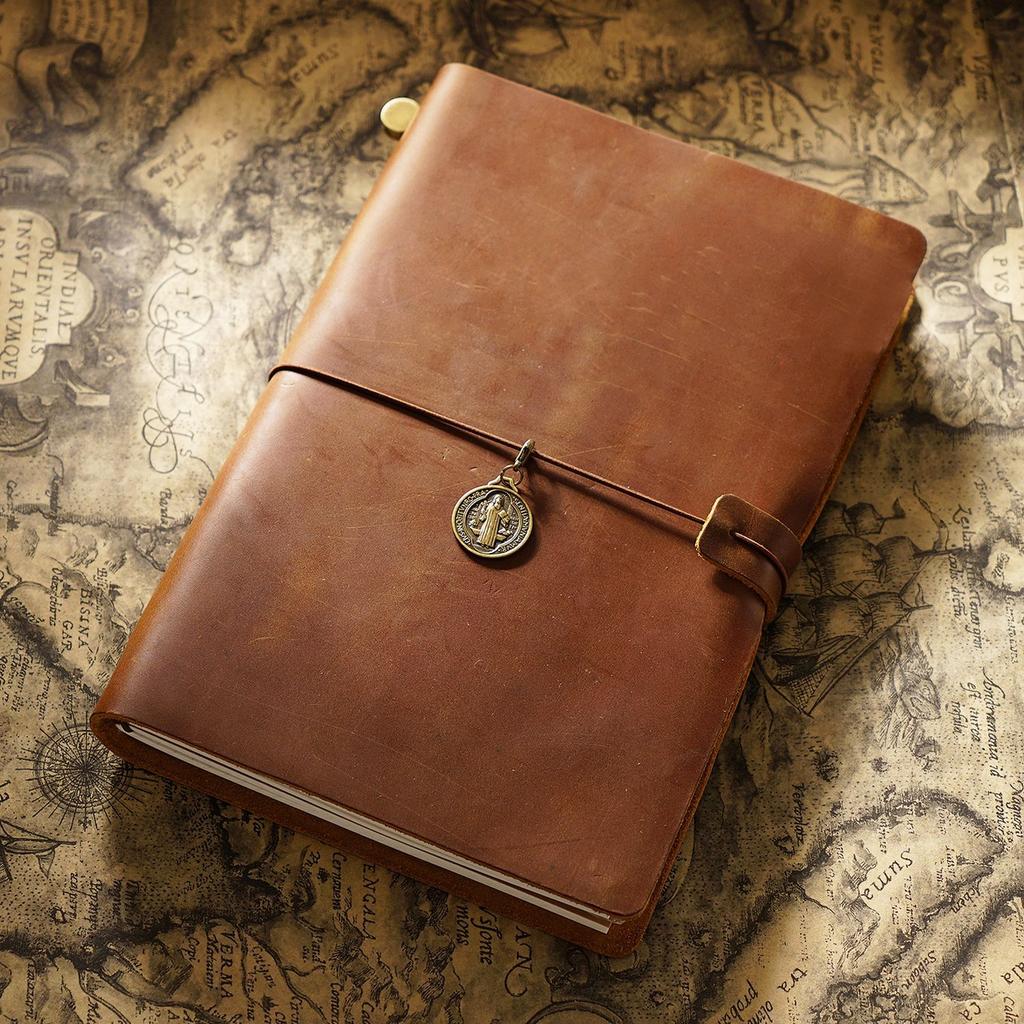 Full Grain Leather Diary Journal Workbook Custom Paper Notebook Leather Book Cover Jotter Vintage Notebook Leather Product