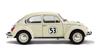 SOLID O Beetle Volkswagen Diecast Car S1800505 Beetle Harvey White 1/18