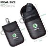 AAAJD1 Car Key Case Signal Blocker Bag RFID Shielding Pocket For Skoda Fabia 1 2 Octavia a7 RS Superb Rapid Yeti Karoq Vision Accessory