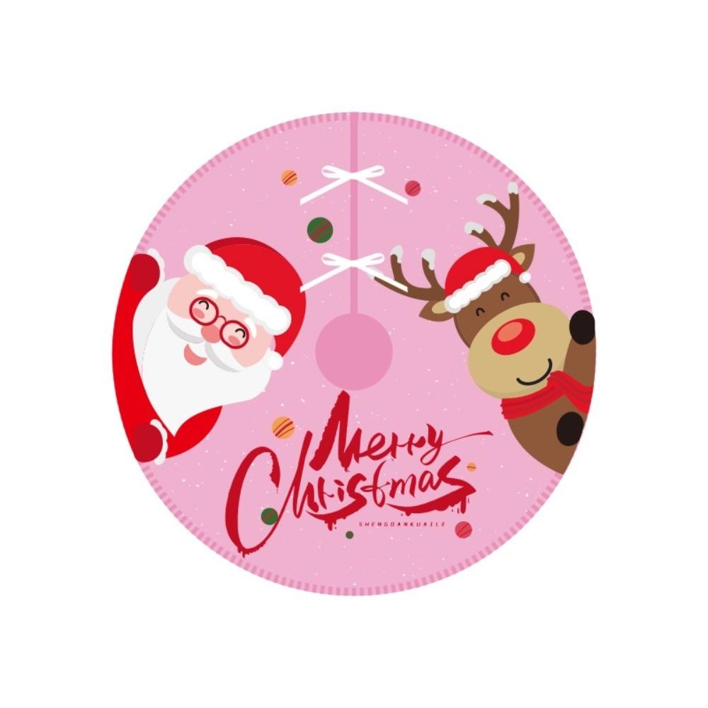 New 90cm Christmas Tree Skirt Polyester Santa Claus Christmas Foot Carpet Xmas Tree Skirt Cushion Gatherings