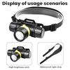 Underwater Diving Headlamp with Adjustable Head Mount, Aluminum Beam Light for Snorkeling, Night Fishing and Camping
