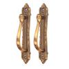2pcs Barn Door Handle Heavy Duty Bronze Surface Mounted Sliding Wooden Door Handles for Gate Wardrobes