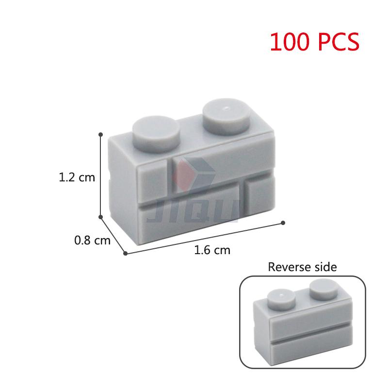 MOC 1x2 1x3 1x4 L Dots Masonry Profile Thick Brick Creative Figures House Contruction Building Blocks Toy Compatible 98283 15533