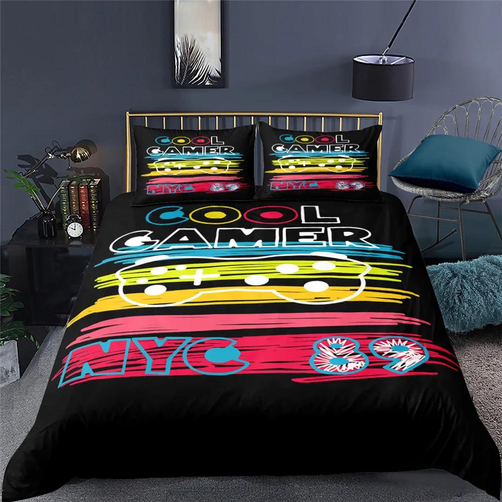Home Textiles Bedding Set Gamer Life 3D Pattern Printed Duvet Cover Set Twin Full Queen King Boys Adults Polyester Quilt Cover