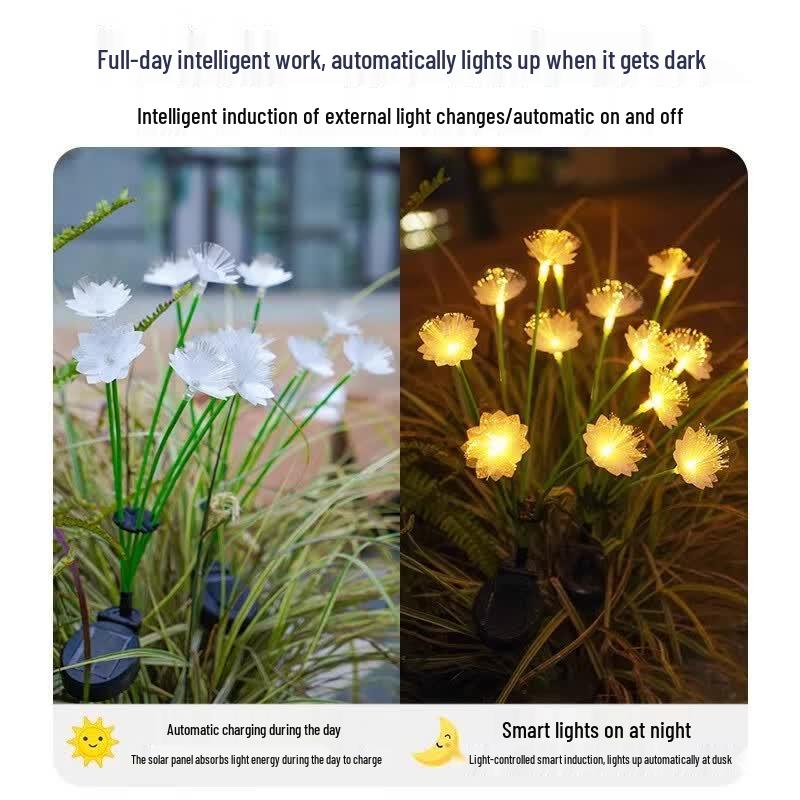 Solar LED Fiber Optic Cherry Blossom Garden Stake Light