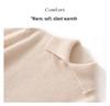 Lekasha Women's Loose High Neck Cashmere Knit Sweater with Lapel Design