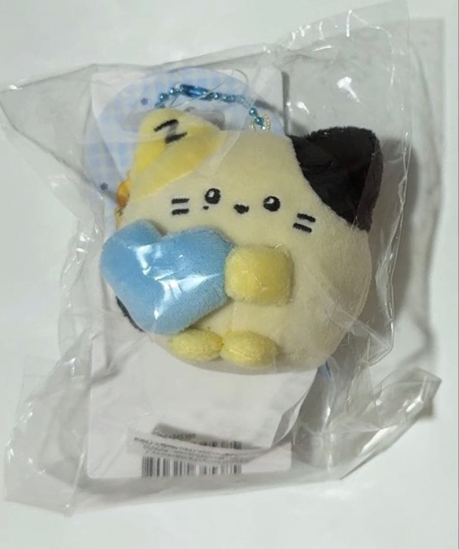 [USED] zb1 rinini Ricky Heart Face Key Ring Plush Toy