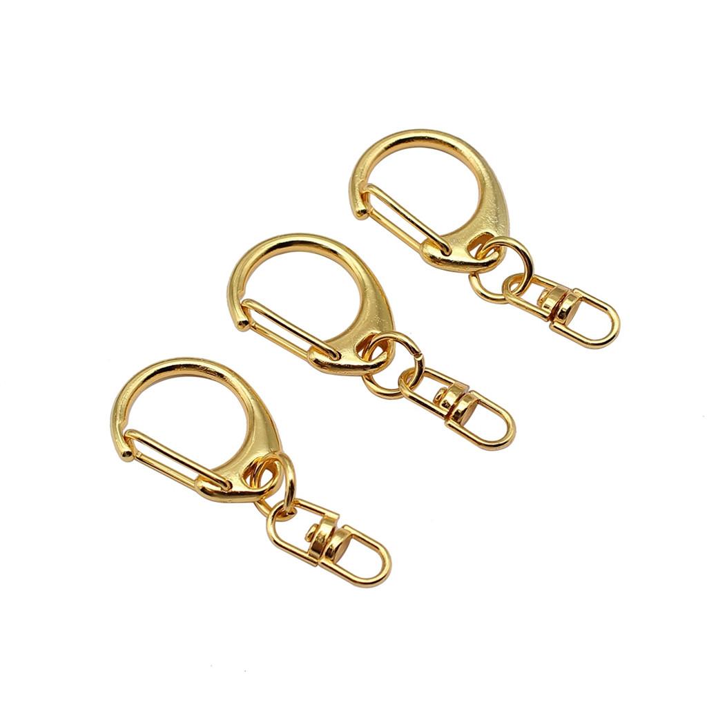 Multi Color D Ring Swivel Clasps Keychain Findings For DIY Projects Materials