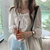 New Long Sleeve Spring Sweet Blouse Lace Up Women White Shirt Casual Girls Elegant Korean Fashion Women Blouses Femme Tops Soft 11700