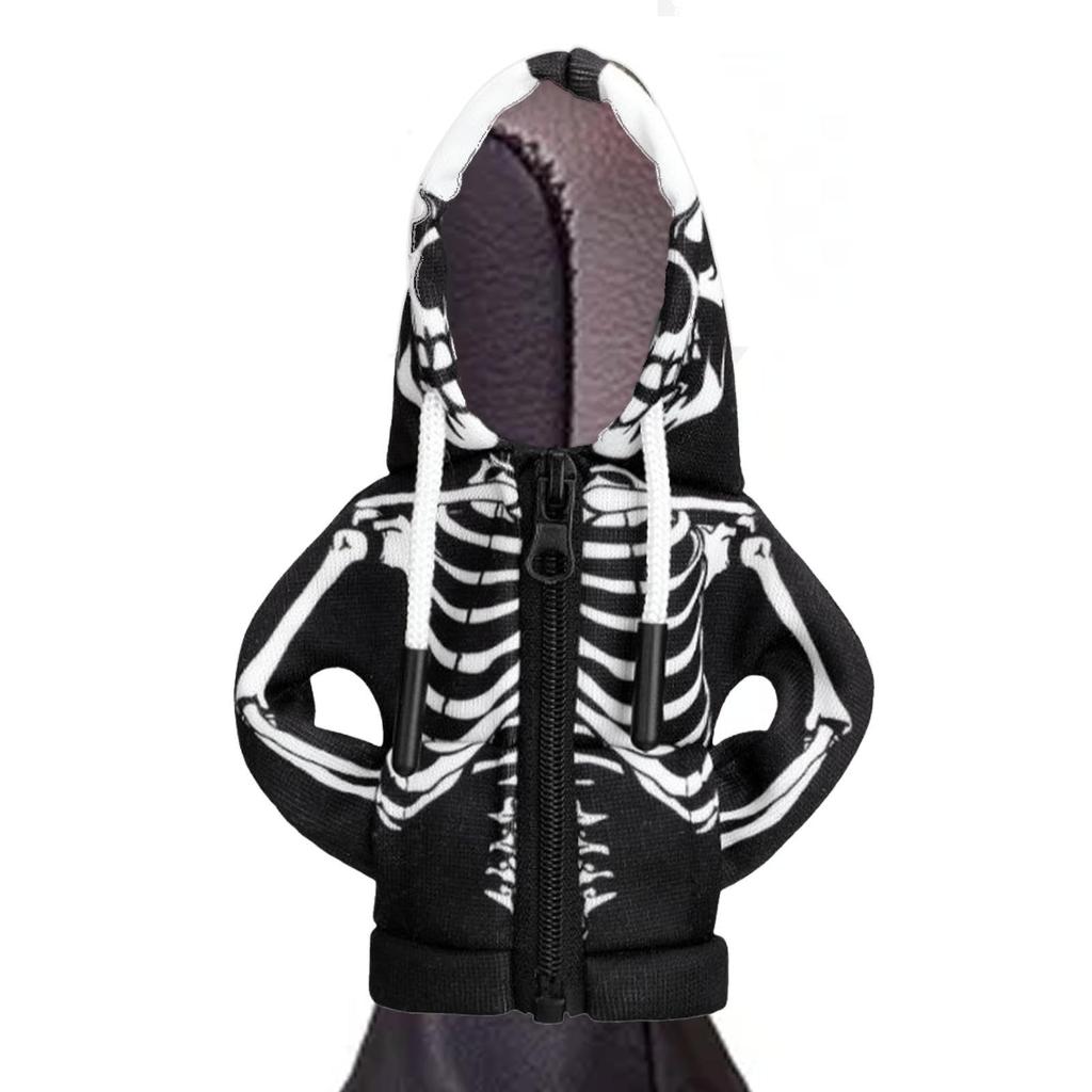 Car Shift Cover, Skull Hoodie for Gear Shift | SUV Gear Lever Knob Sweatshirt