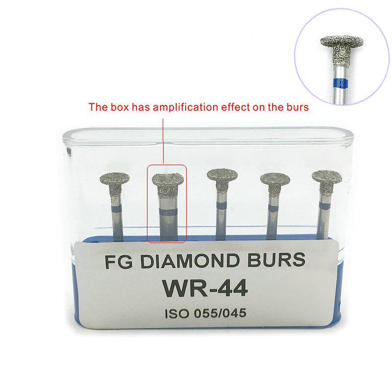 5 sztuk Dental Diamond Burs Drill Średnie wygładzanie polerowania do szybkiej rękojeści FG 1,6 mm WR-44