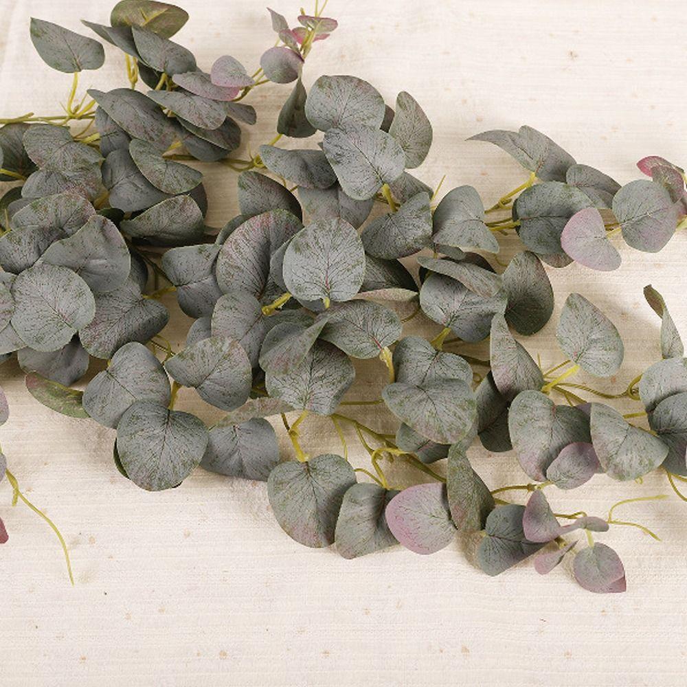 Elegant Artificial Eucalyptus Leaf Vine Real Touch Fake Plants  Outdoor Indoor Garden