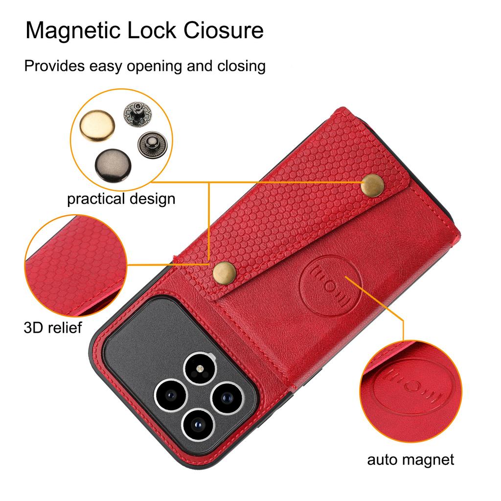 Phone Case For Xiaomi Poco F8 Pro / Redmi K90 5G with Card Slots Kickstand Leather + TPU Phone Cover