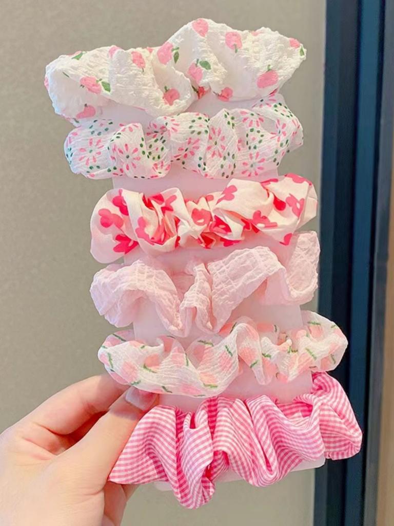 6 Pcs Fashion Sweet Dopamine Flower Headbands For Women Girls Party Hair Accessories