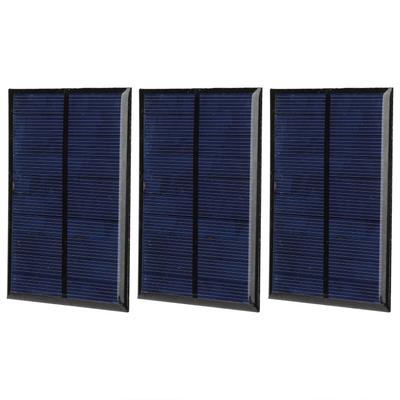 3 Piezas Panel Solar Epoxi Módulo de Pequeña Potencia + Línea Roja y Negra de 30CM 5V 200mA