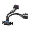 Black 205mm 16-Pin Vehicle Diagnostic OBD2 Y Splitter Male To Female Cord