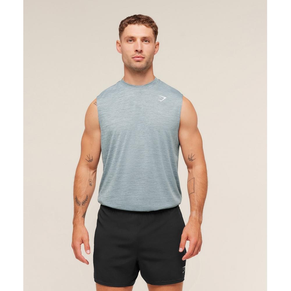 Gymshark Arrival Oversized Tank Smoke Blue Denim Grey A6a5u Ud24