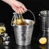 Portable Stainless Steel Ice Bucket with Handle Insulated Chiller Bar KTV Wine Barrel Container Party Beer Champagne Bucket Rack