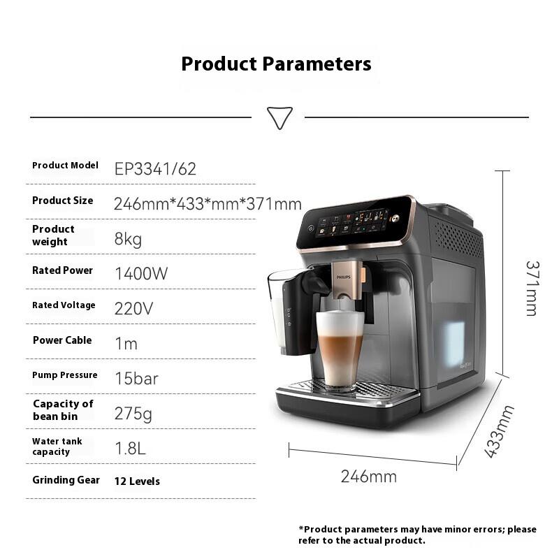 Philips Cloud Coffee Machine New 3 Series EP3341/62 Home/office Automatic Coffee Machine