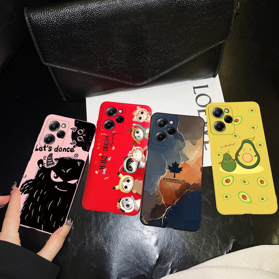 For Poco X5 Pro Case For Xiaomi Poco X5 PocoX5 X 5 Pro 5G Cute Astronaut Marble Phone Case Back Cover Shockproof Soft TPU Funda