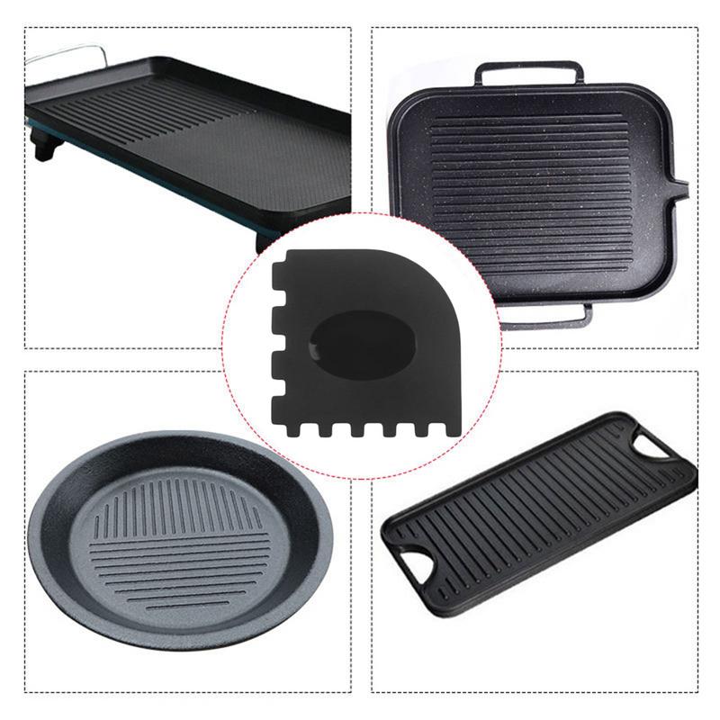 Cast Iron Pan Scraper Grill Pan Scrapers Oil Stain Cleaner Scraper Frying Pan Cleaners Striped Cookware Cleaning Tool For Pans