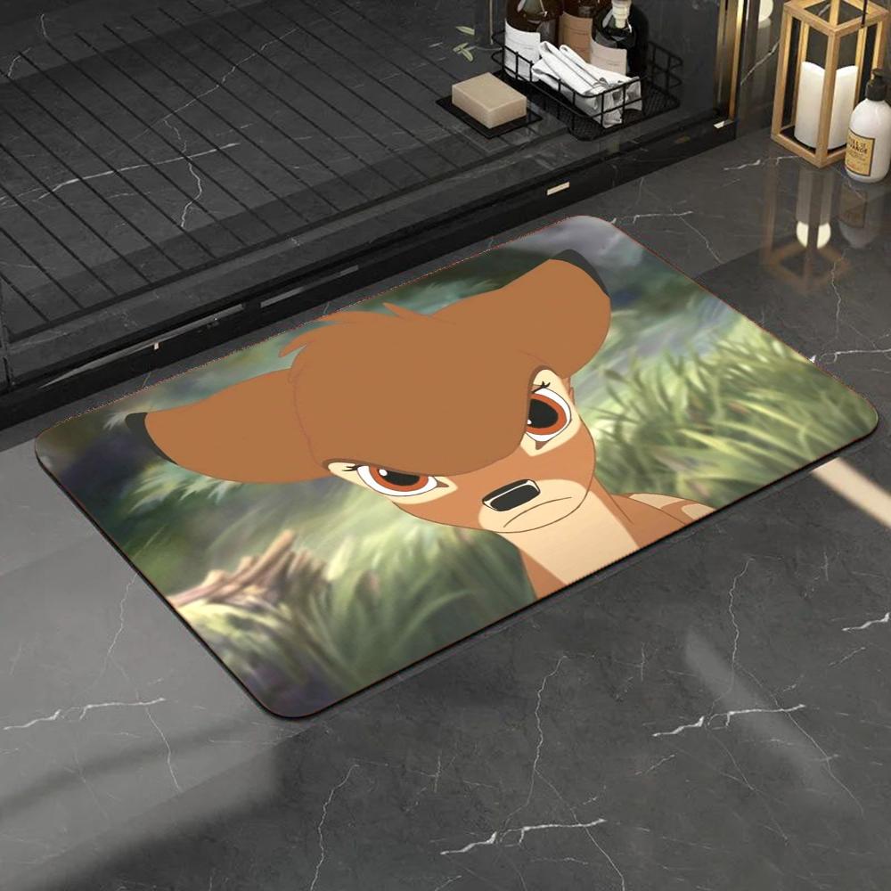 1pc  Disney Bambi Bathroom Absorbent Mats Anti-Slip Mats Home Decor Supplies Carpets Home Kitchen Floor Mats