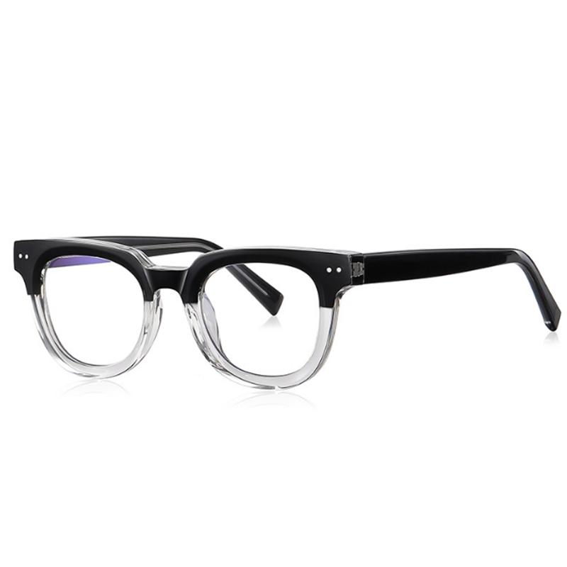 Retro Flat Top Glasses Acetate CP Core Minimalist Optical Frame Prescription Eyeglasses Simple Nail Design