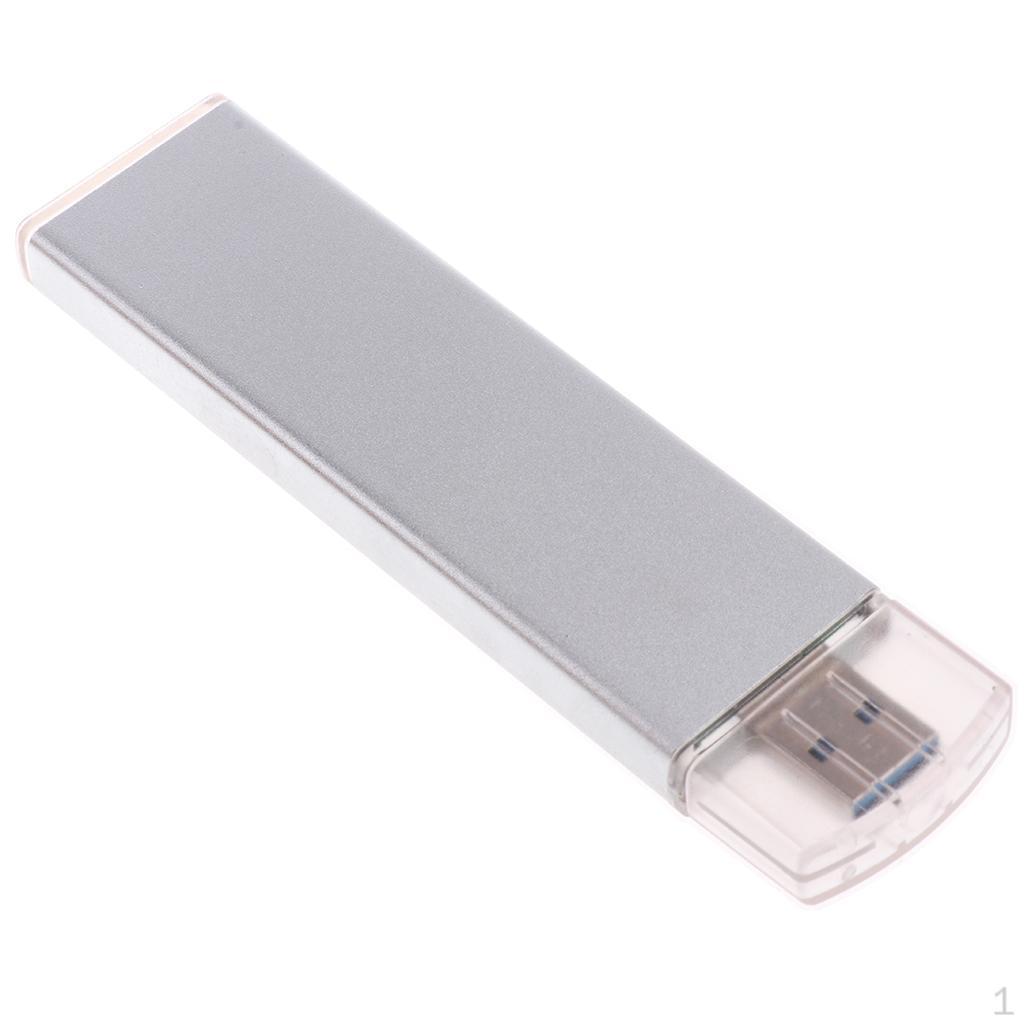 

Переходник-адаптер внешнего корпуса M.2 SSD на USB3.0, серебристый