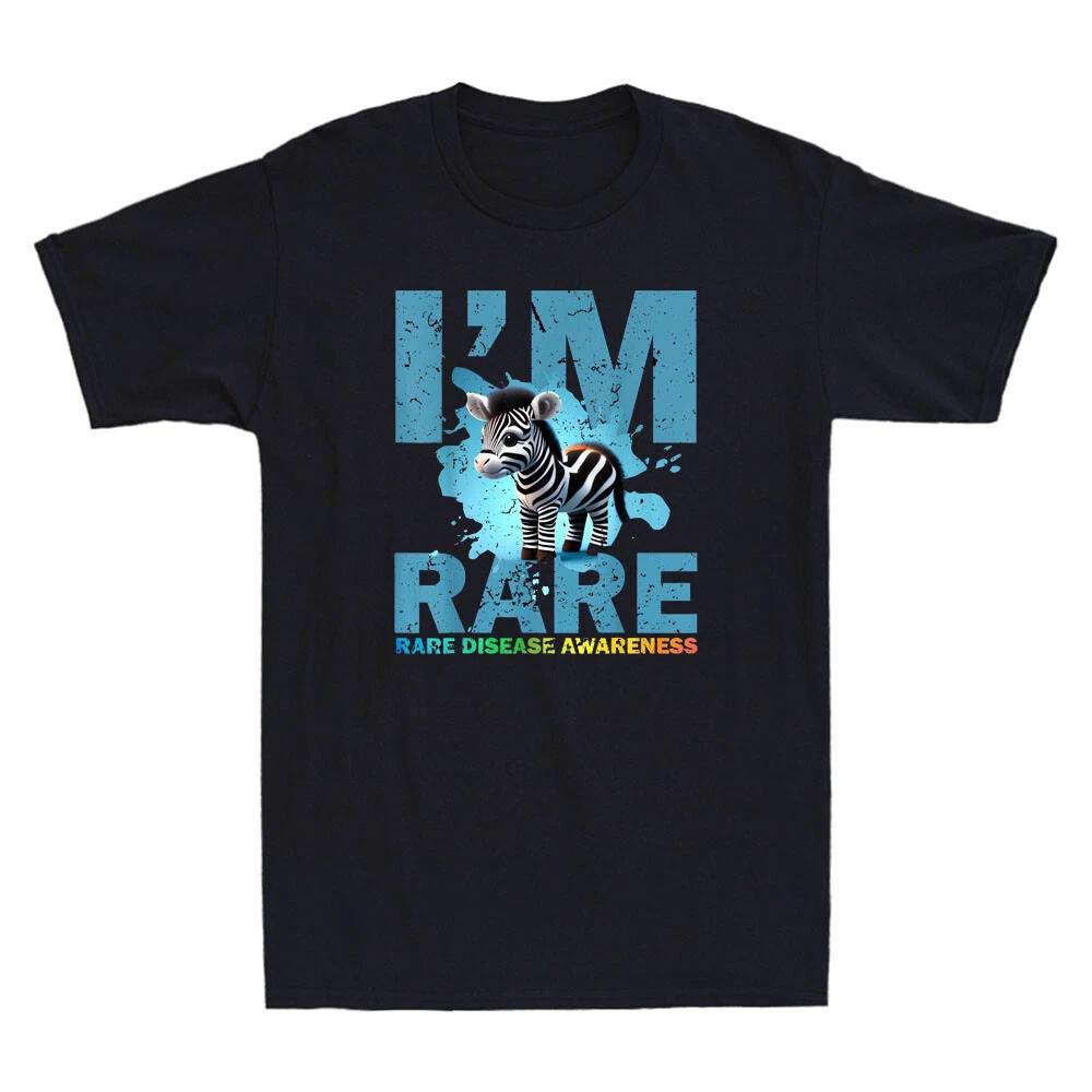 I m Rare Rare Disease Awareness Funny Zebra Meme Quote Vintage Unisex T-Shirt L