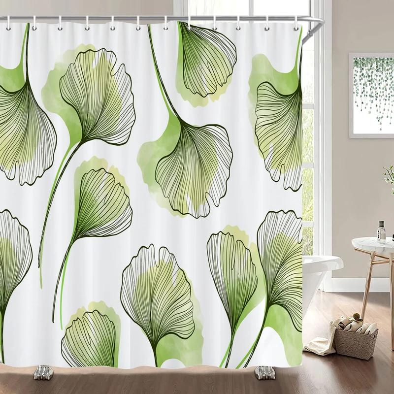 Jy01Colorful Beautiful Flowers Bath Curtain Waterproof Fabric Shower Curtains Floral Rose Printing Bathroom Screen Decor With @1