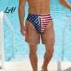 Quick Dry Board Shorts for Men Funny Patriotic Shorts Stars And Stripes Beach American Flag Print Drawstring Waist Swim Trunks Summer Vacation Pool