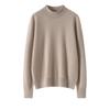 Women's Pure Cashmere Long-Sleeve Round Neck Pullover Sweater - Warm, Soft, Solid Color Base Layer