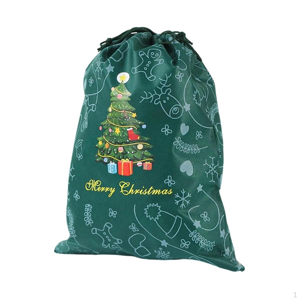 Christmas Drawstring Gift Bag Closure, Versatile Wrapping Pouch, Xmas Treats for