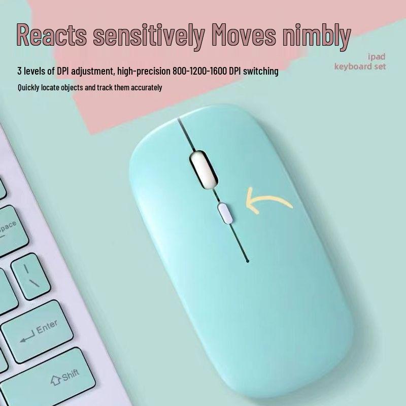 Rechargeable Wireless Bluetooth Keyboard & Mouse Combo for iPad, Tablets, Apple & Android Phones, Huawei, Lenovo