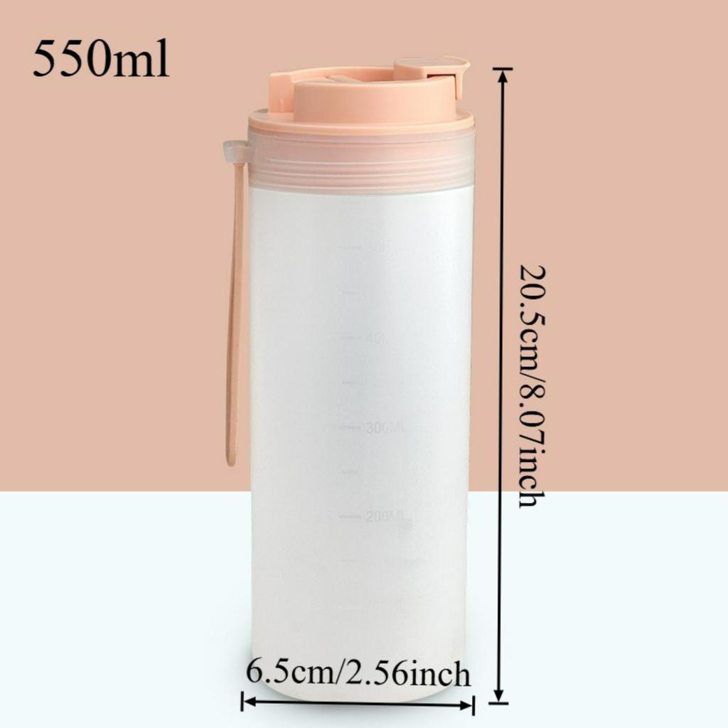 350/550ML Portable Tumbler With Lid & Rope Transparent Plastic Water Cup For Student Kids Heat-Resistant Leak-proof Water Bottle