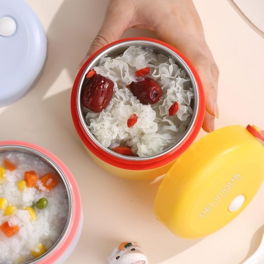 With Spoon Insulated Food Jar Stainless Steel Food Thermal Jar  for Working Office