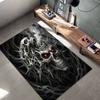 Dark Street Skull Pattern Square Carpet,Area Rug,Carpet Rug for Living Room Bedroom Sofa Playroom Decor,Non-slip Floor Mat,Holiday Birthday Gifts