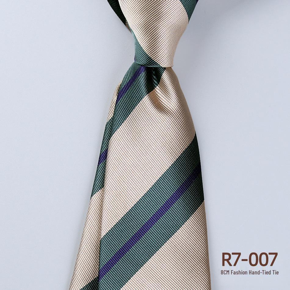 

Универсальный ретро полосатый галстук для мужчин - Ручной вязки британский корейский стиль в коричневом, зеленом и синем цветах для деловой и официальной одежды.
