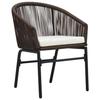 VidaXL Chaises de jardin 2 pcs Marron Rotin PVC