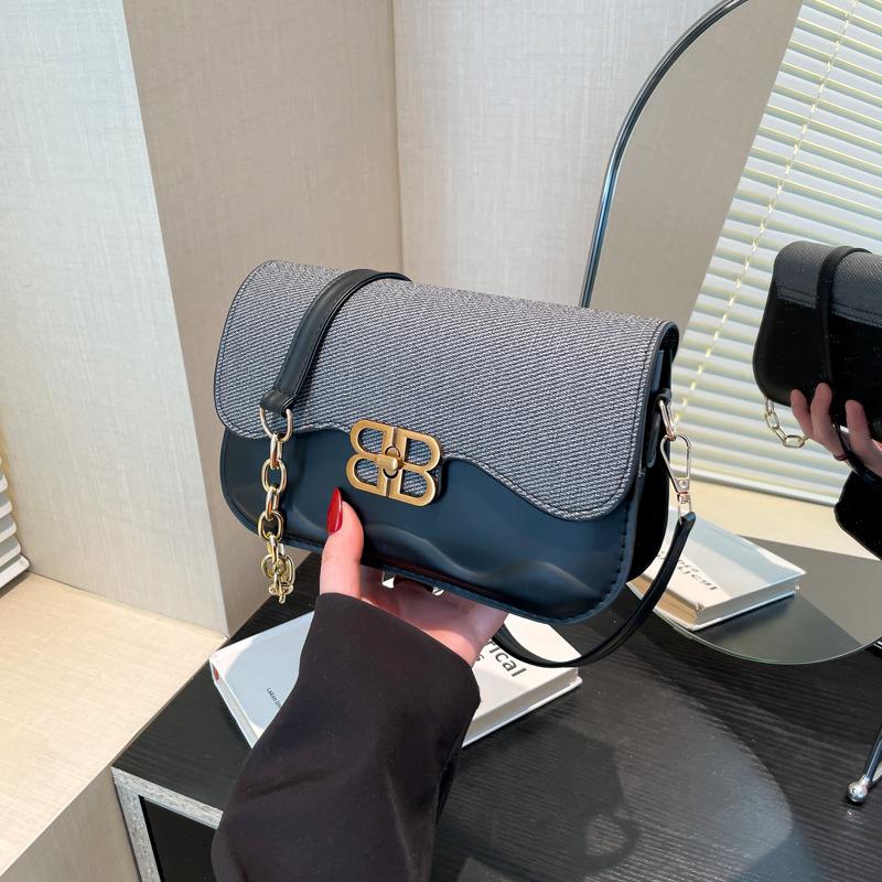 

Ретро сумка через плечо женская сумка лето новая высококачественная текстура однотонная сумка-мессенджер модная универсальная сумка под мышкой женская чёрный