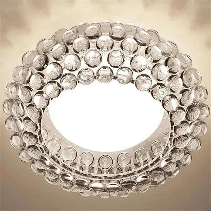 Minimalist Acrylic LED Pendant Lights for Living Dining Room Clear Gold Ceiling Pendant Hanging Lamp Home Decoration Chandeliers