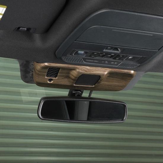 Inner Rearview Mirror Bracket Decor Cover Trim For Ford F150 -23 Wood Grain