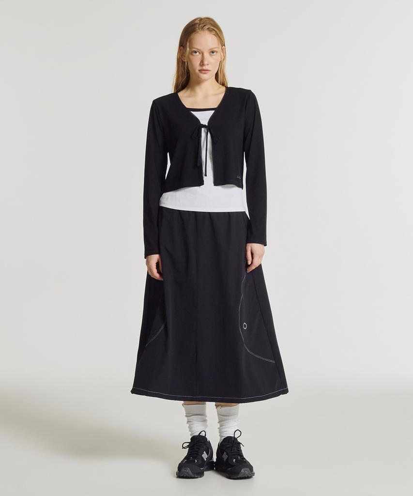 Nyuballanseu Nbnwg3W612 / Women Frozen Woven Stretch Long Skirt (Black)